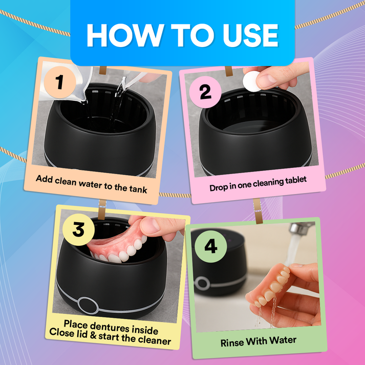 Ultrasonic Denture Cleaning Tablets (Pack of 60)