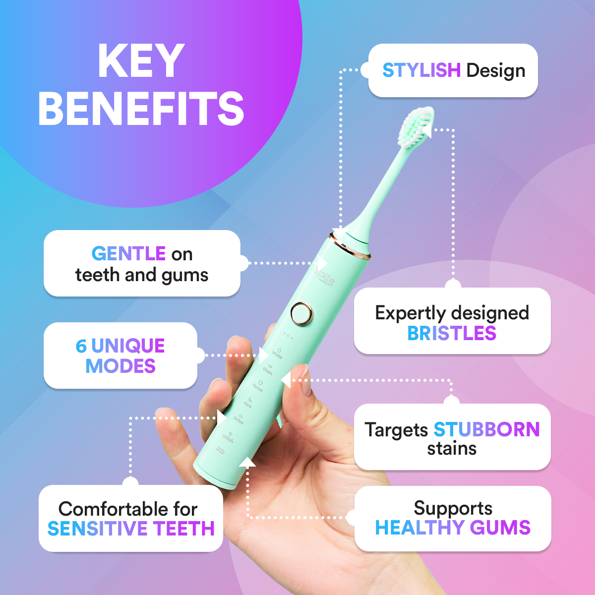 6 in 1 Sonic Electric Toothbrush DP11