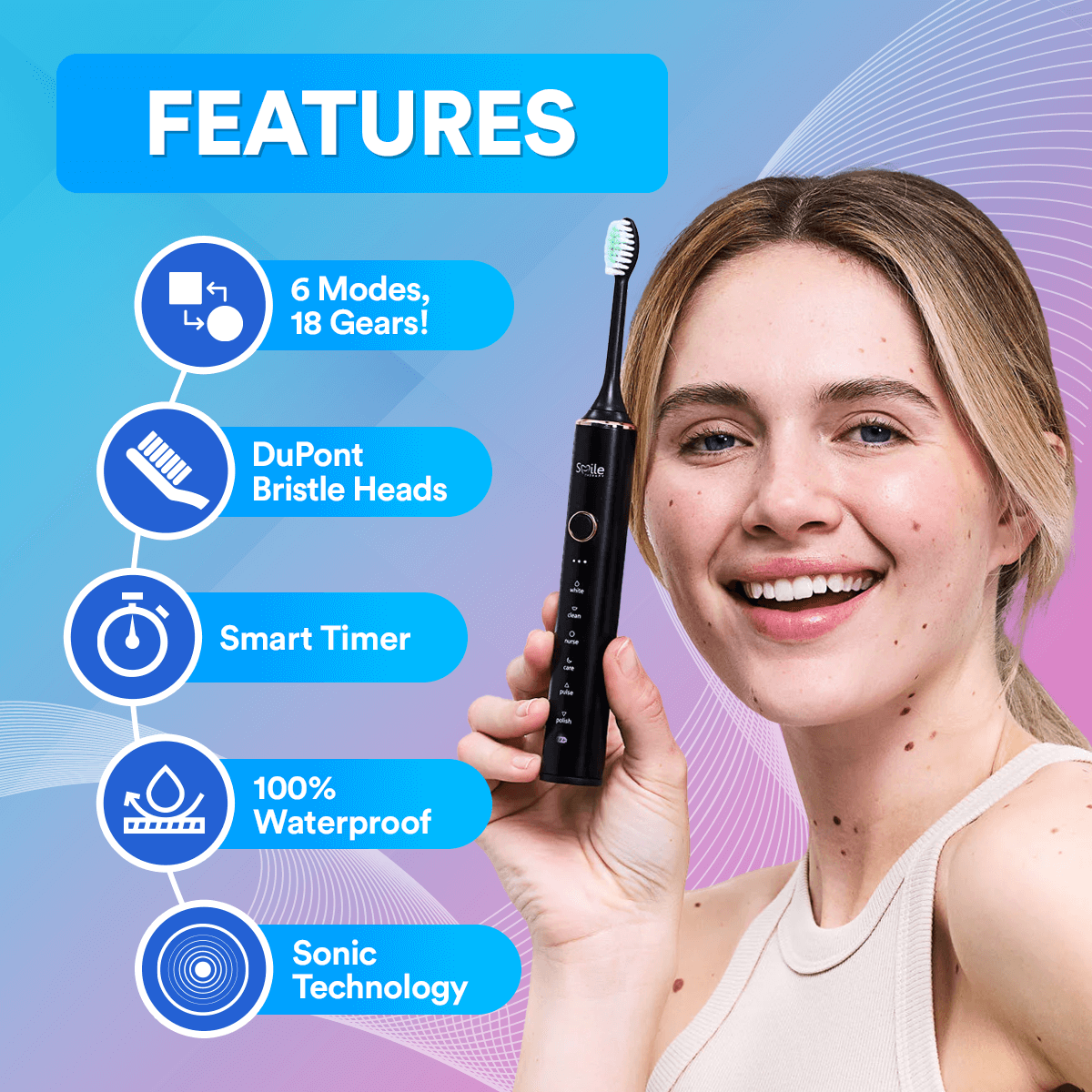 6 in 1 Sonic Electric Toothbrush DP4