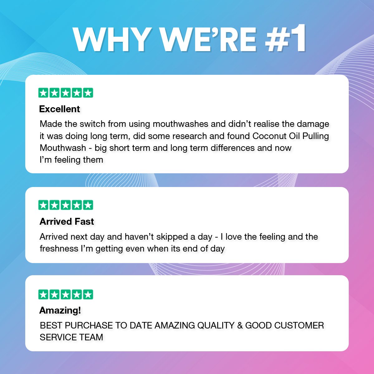 Coconut Oil Pulling Mouthwash Sachets