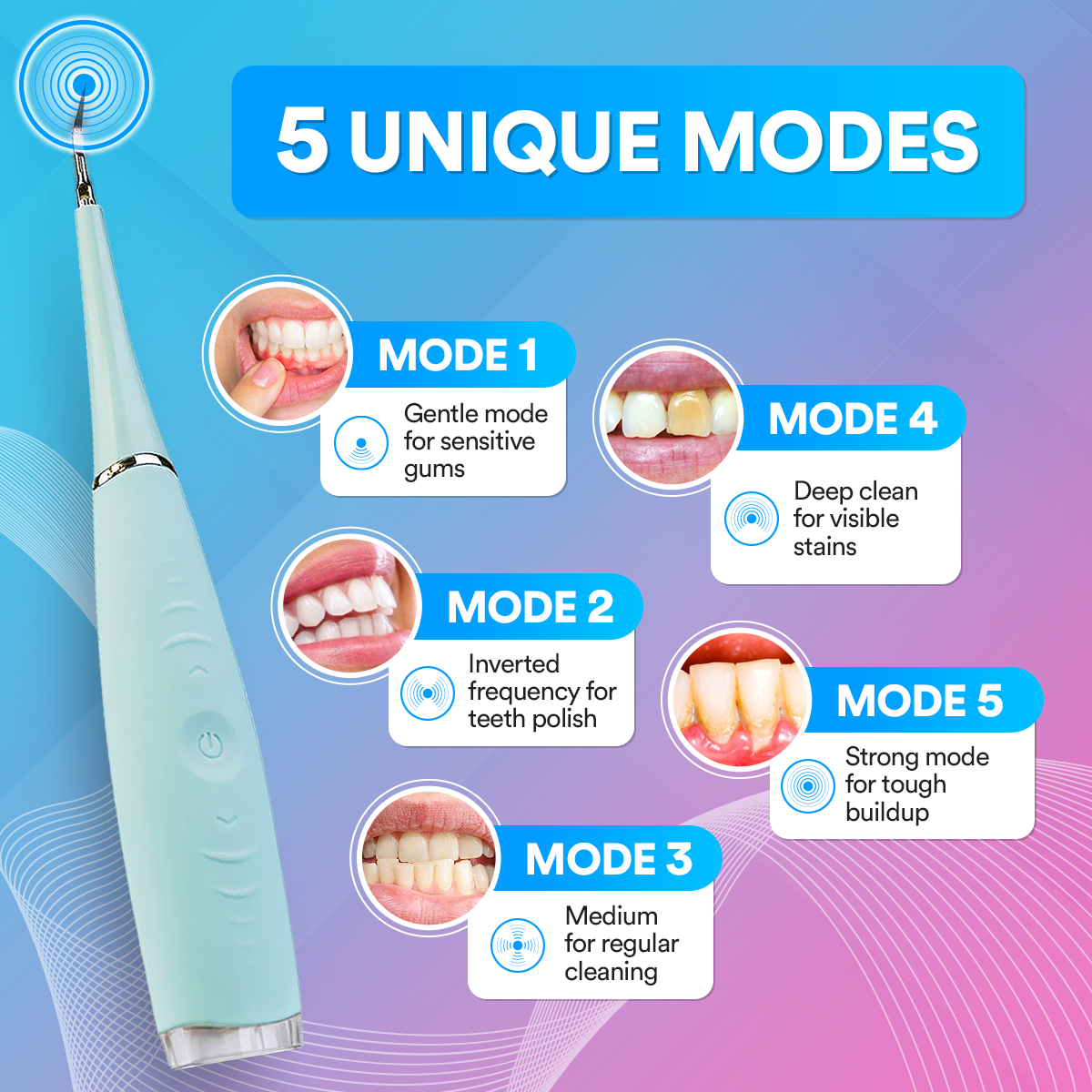 Ultrasonic Tooth Cleaner - Plaque Remover