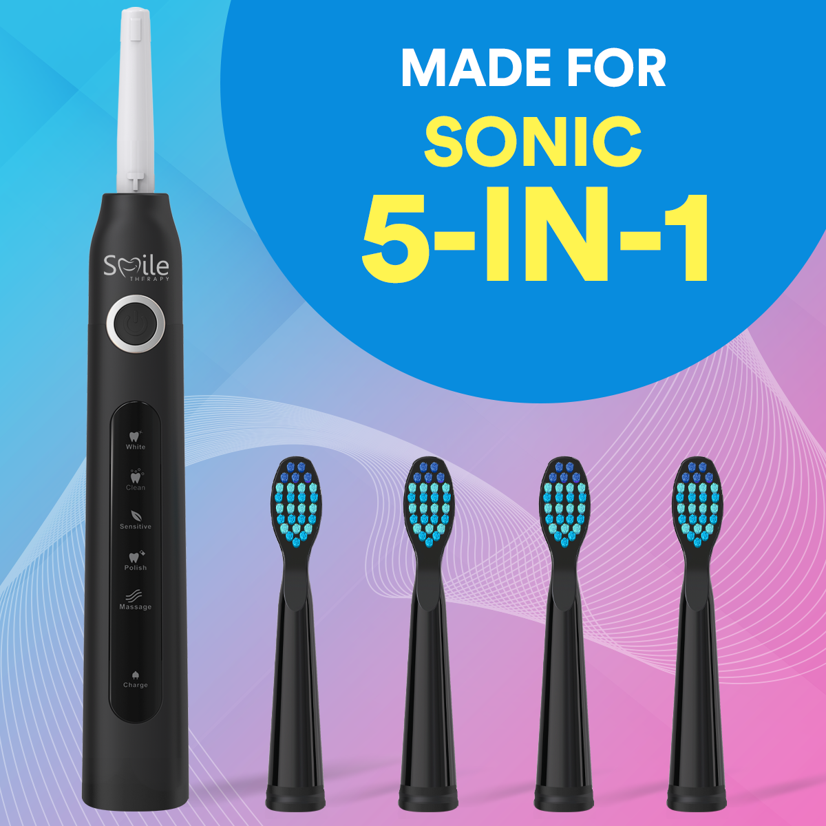 Sonic 5-in-1 Electric Toothbrush Replacement Heads