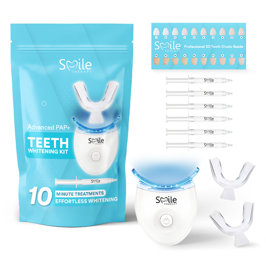 Professional Teeth Whitening Kit with LED Light - Fast Results, Safe for Home Use, Includes Gel & Tray DP7